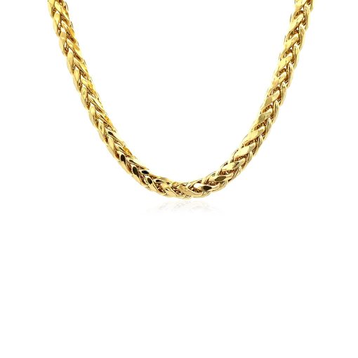 14k Yellow Gold Diamond Cut Round Franco Chain (5.30 mm) - Image 2