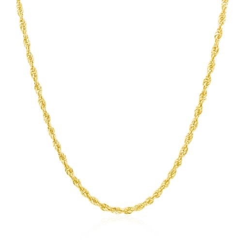 14k Yellow Gold Light Rope Chain (2.00 mm) - Image 2