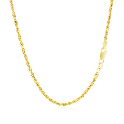14k Yellow Gold Light Rope Chain (2.00 mm) - Image 3
