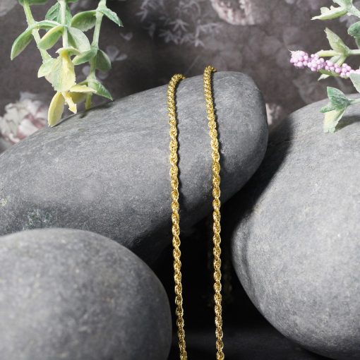 14k Yellow Gold Light Rope Chain (2.00 mm) - Image 4