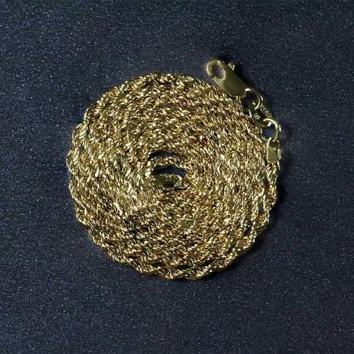 14k Yellow Gold Light Rope Chain (2.00 mm) - Image 6