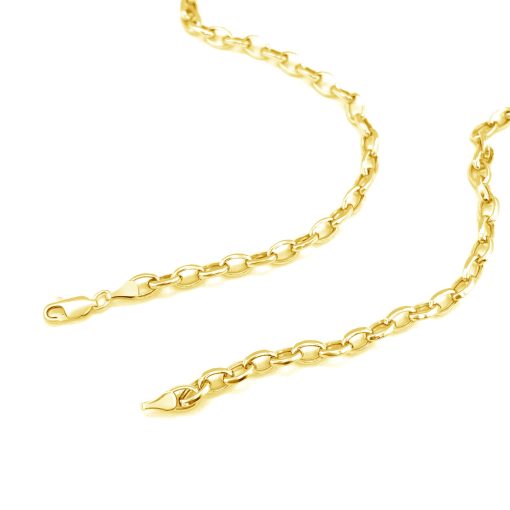14k Yellow Gold Oval Rolo Chain (4.60 mm) - Image 3