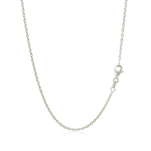 18k White Gold Round Cable Chain (1.50 mm) - Image 3