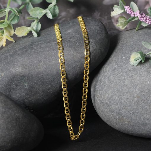 10k Yellow Gold Mariner Link Chain (3.20 mm) - Image 4