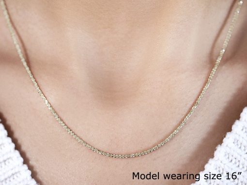 10k Yellow Gold Sparkle Chain 1.50 mm) - Image 4