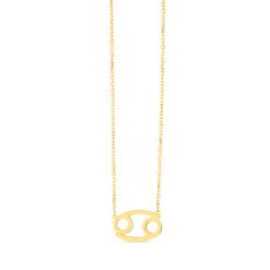 14K Yellow Gold Cancer Necklace