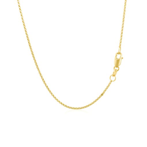 14k Yellow Gold Diamond Cut Rolo Chain (1.10 mm) - Image 3