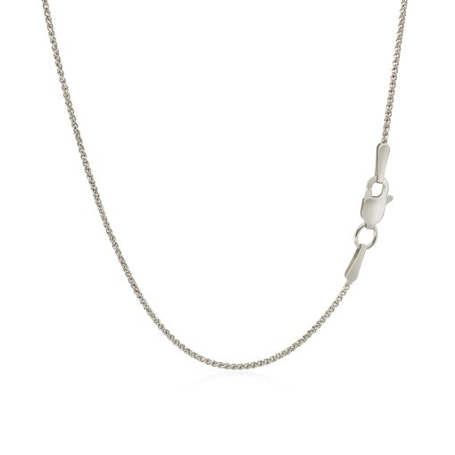 10k White Gold Wheat Chain 1.0mm (1.00 mm) - Image 3