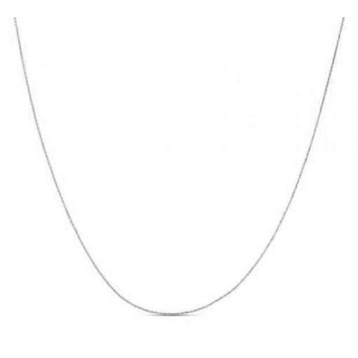 Double Extendable Diamond Cut Cable Chain in White Gold (0.87 mm) - Image 2