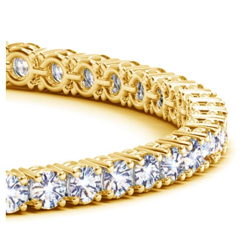 Lab Grown Round Diamond Tennis Bracelet in 14k Yellow Gold (10 cctw F/G  VS2/SI1) - Image 2
