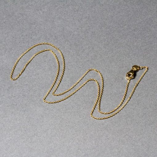 14k Yellow Gold Oval Cable Link Chain (0.97 mm) - Image 3