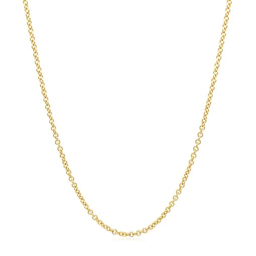 14k Yellow Gold Round Cable Link Chain (1.50 mm) - Image 2