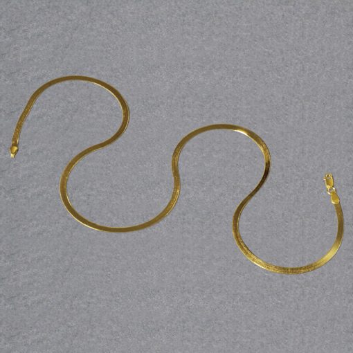 14k Yellow Gold Super Flex Herringbone Chain (2.80 mm) - Image 6