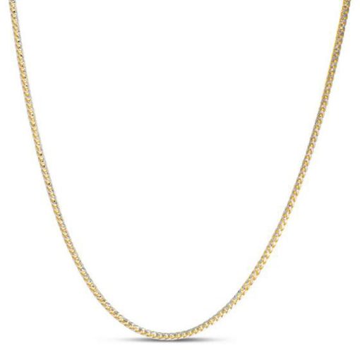 14k Yellow Gold Round Pave Franco Chain (2.30 mm) - Image 2