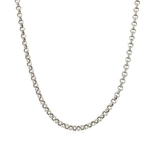 10k White Gold Rolo Chain (2.40 mm) - Image 2
