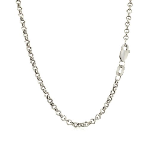 10k White Gold Rolo Chain (2.40 mm) - Image 3