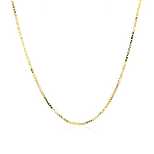 10k Yellow Gold Classic Box Chain (0.94 mm) - Image 2