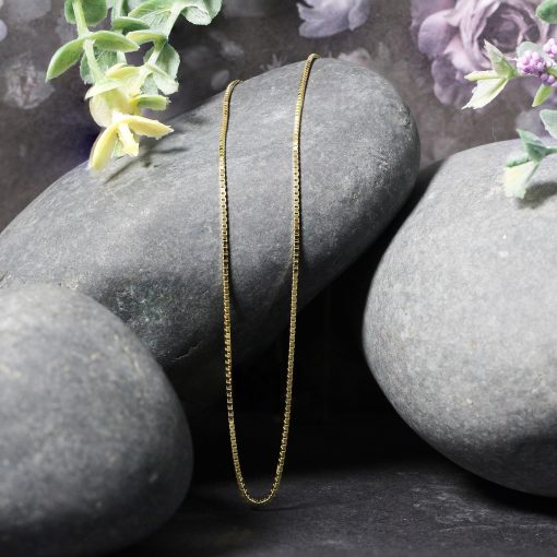 10k Yellow Gold Classic Box Chain (0.94 mm) - Image 5