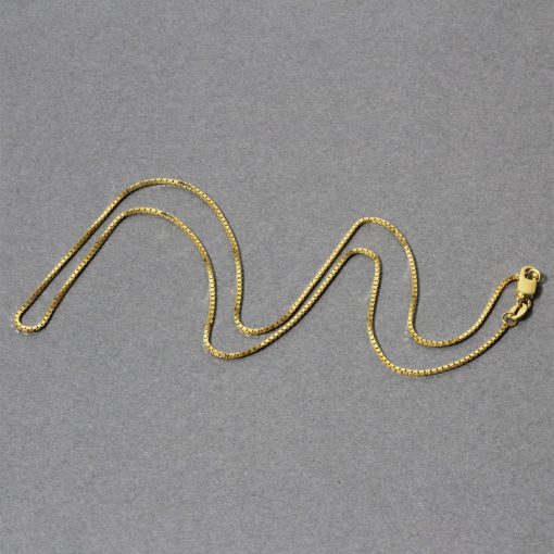 10k Yellow Gold Classic Box Chain (0.94 mm) - Image 6