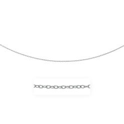 14k White Gold Pendant Chain with Textured Links (2.30 mm)