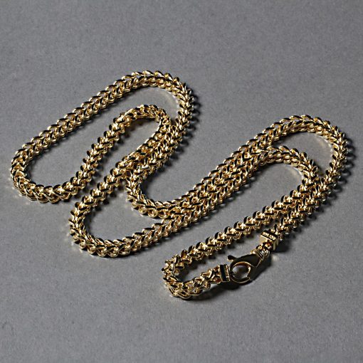 14k Yellow Gold Square Franco Chain (4.40 mm) - Image 4