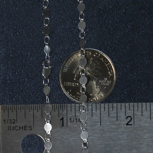 14k White Gold Bracelet with Polished Circles (4.00 mm) - Image 4