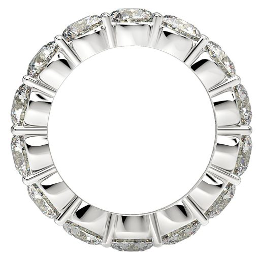 Round Cut Lab Grown Diamond Eternity Ring in 14k White Gold (6 cttw FG/VS2) - Image 3