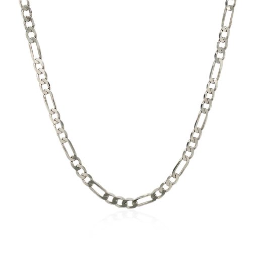14k White Gold Solid Figaro Chain (3.00 mm) - Image 2