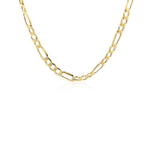10k Yellow Gold Lite Figaro Chain (4.70 mm) - Image 2