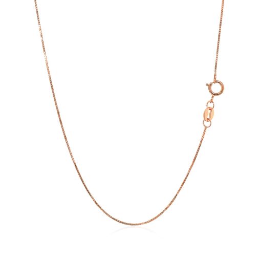14k Rose Gold Classic Box Chain (0.60 mm) - Image 3