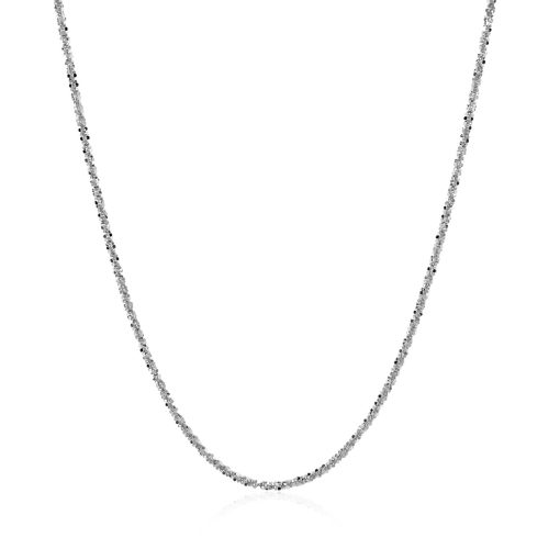 14k White Gold Sparkle Chain (1.10 mm) - Image 2
