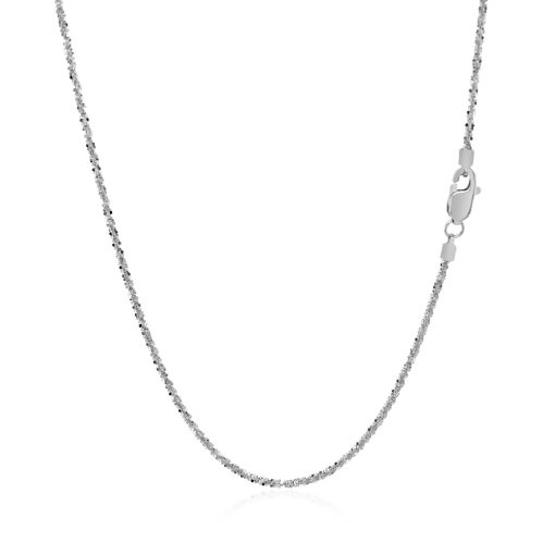 14k White Gold Sparkle Chain (1.10 mm) - Image 3