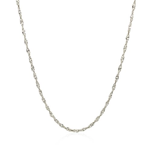 Sterling Silver 1.6mm Singapore Style Chain (1.50 mm) - Image 2