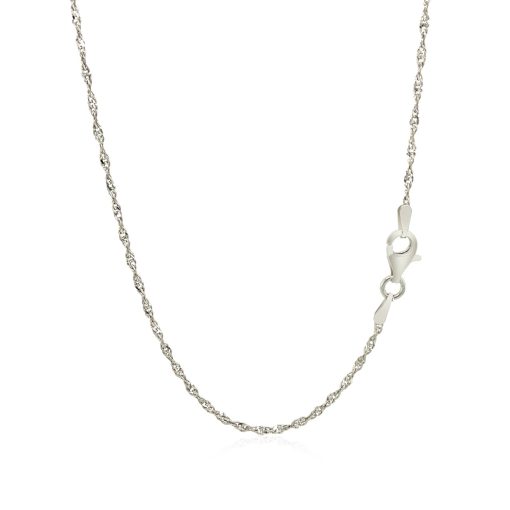 Sterling Silver 1.6mm Singapore Style Chain (1.50 mm) - Image 3