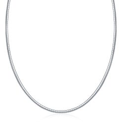 Sterling Silver Classic Omega Chain Necklace (3.0mm)
