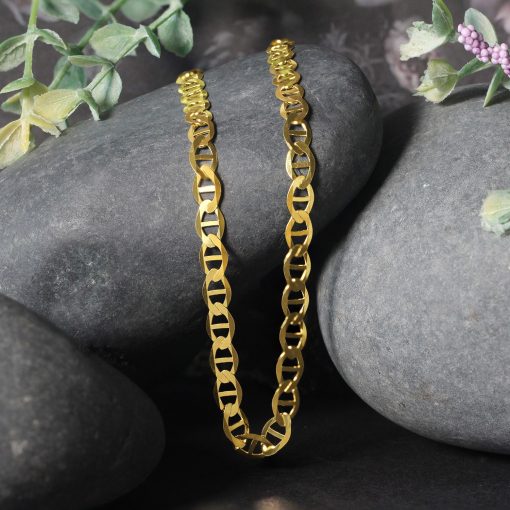 10k Yellow Gold Mariner Link Chain (5.10 mm) - Image 4
