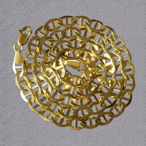 10k Yellow Gold Mariner Link Chain (5.10 mm) - Image 6