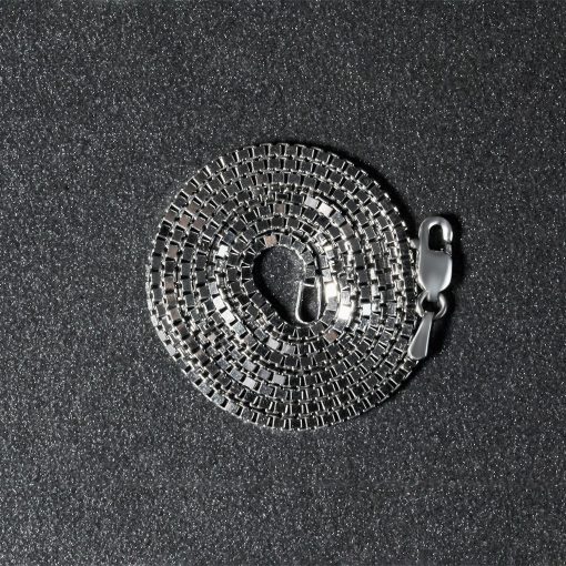 14k White Gold Classic Box Chain (1.40 mm) - Image 6