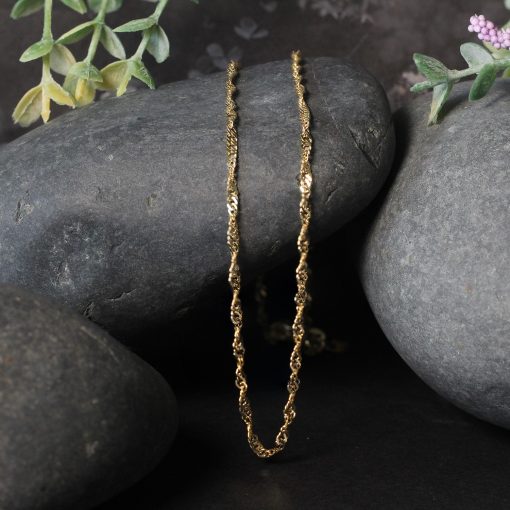 14k Yellow Gold Singapore Chain (2.10 mm) - Image 2