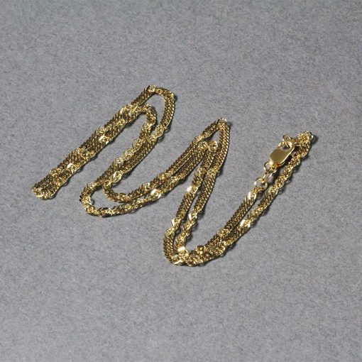 14k Yellow Gold Singapore Chain (2.10 mm) - Image 5