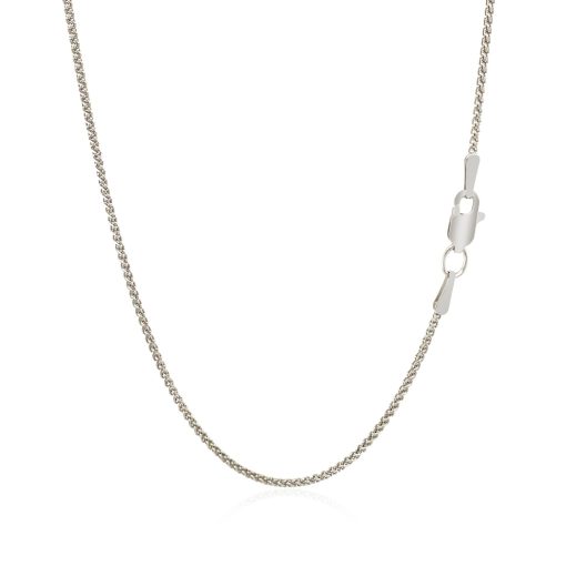 18k White Gold Round Wheat Chain (1.20 mm) - Image 3