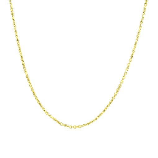 14k Yellow Gold Adjustable Cable Chain (1.10 mm) - Image 2