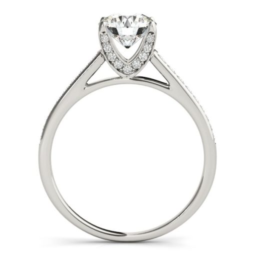 14k White Gold Diamond Engagement Ring With Cathedral Design (1 1/3 cttw) - Image 2