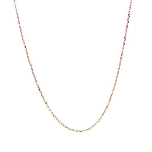 Diamond Cut Cable Link Chain in Rose Gold (0.87 mm) - Image 2