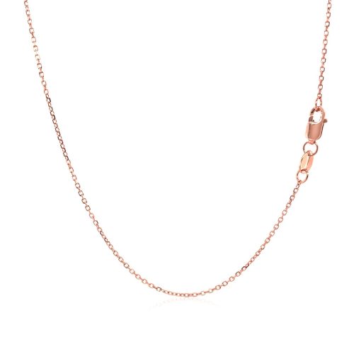 Diamond Cut Cable Link Chain in Rose Gold (0.87 mm) - Image 3