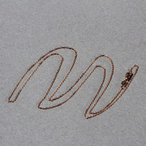 Diamond Cut Cable Link Chain in Rose Gold (0.87 mm) - Image 5
