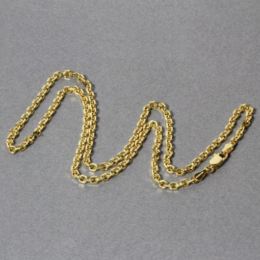 14k Yellow Gold Diamond Cut Cable Link Chain (2.90 mm) - Image 5