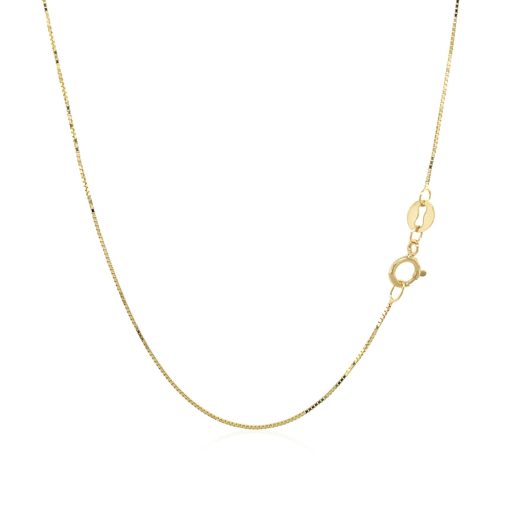 14k Yellow Gold Classic Box Chain (0.60 mm) - Image 3