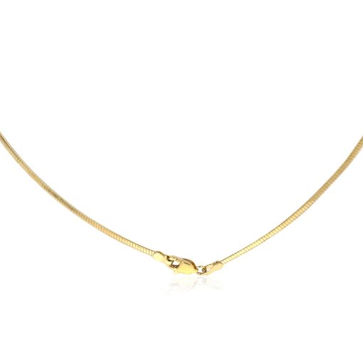 14k Yellow Gold Classic Omega Style Necklace (2.00 mm) - Image 3