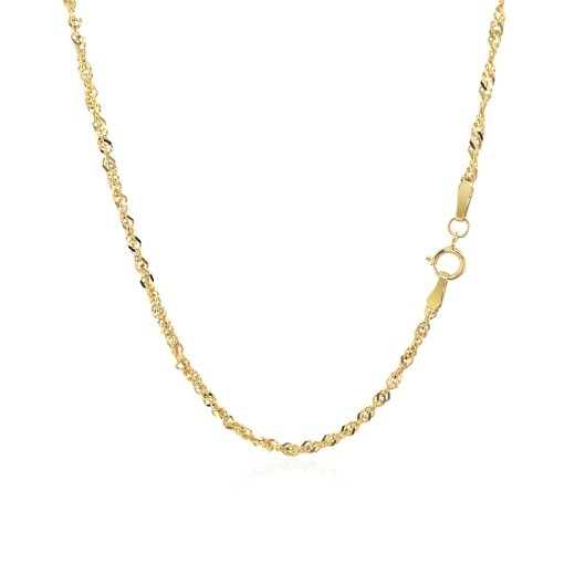 14k Yellow Gold Singapore Chain (1.80 mm) - Image 3